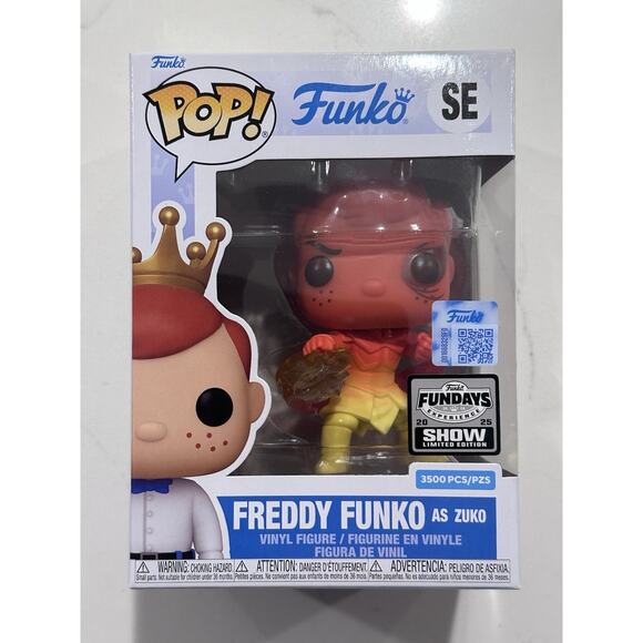 Funko Pop! Freddy As Zuko LE 3500 Avatar Fundays Experience W/ Protector #2 - Picture 1 of 8
